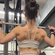 19 years old Fitness girl Sara Back workout
