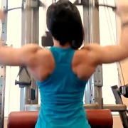 15 years old Bodybuilder Caila Back workout