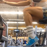 17 years old Fitness girl Natalia Legs workout