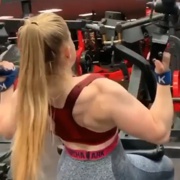 18 years old Fitness girl Caitlin Back workout