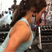 16 years old Fitness girl Sofia Triceps workout