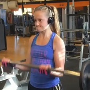 15 years old Fitness girl Emma Biceps curls