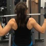 16 years old Fitness girl Elvira Back workout