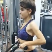 13 years old Fitness girl Thaissa Workout muscles