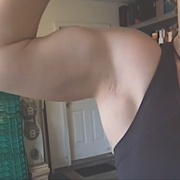 14 years old Fitness girl Torii Flexing biceps