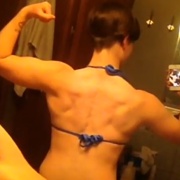 17 years old Fitness girl Bianca Back muscles