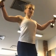 17 years old Fitness girl Sophie Workout muscles