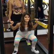 13 years old Fitness girl Thaissa Squats