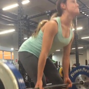 15 years old Fitness girl Ishbel Deadlift workout