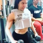 18 years old Bodybuilder Anaa Workout muscles