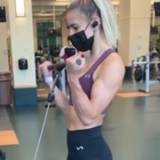18 years old Fitness girl Cameron Biceps workout
