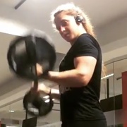 17 years old Fitness girl Laura Biceps curls