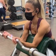 18 years old Fitness girl Cameron Biceps workout