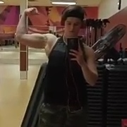18 years old Fitness girl Bianca Flexing muscles