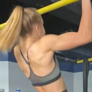 16 years old Fitness girl Katie Pull ups
