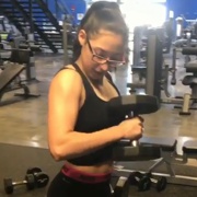 17 years old Fitness girl Nathalia Biceps workout