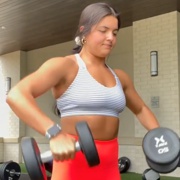 18 years old Fitness girl Isabella Workout muscles