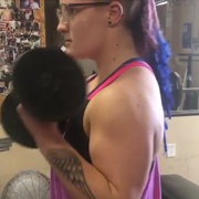 15 years old Fitness girl Torii Biceps curls