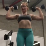 18 years old Fitness girl Sophie Workout muscles