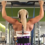 16 years old Fitness girl Natalie Pull ups