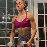 18 years old Fitness girl Kat Workout muscles
