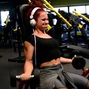 15 years old Fitness girl Helena Biceps workout