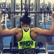 13 years old Fitness girl Laura Back workout
