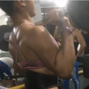 14 years old Fitness girl Laura Workout muscles