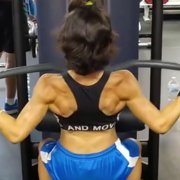 16 years old Fitness girl Giulia Back workout