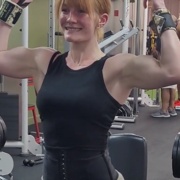 19 years old Fitness girl Torii Biceps workout