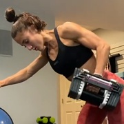 18 years old Fitness girl Kat Workout muscles