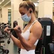 19 years old Fitness girl Cameron Biceps workout