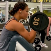 15 years old Fitness girl Chloe Biceps workout