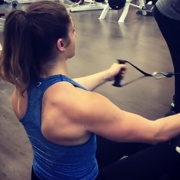 16 years old Wrestler Ashley Workout muscles