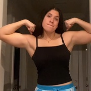 17 years old Crossfit Sabrina Flexing biceps