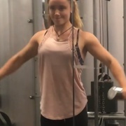 16 years old Fitness girl Ishbel Workout muscles