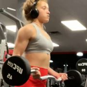 16 years old Fitness girl Shannon Biceps curls