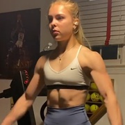 16 years old Fitness girl Katie Workout muscles