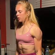 16 years old Fitness girl Katie Workout muscles
