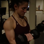 19 years old Fitness girl Kat Biceps workout