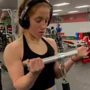 16 years old Fitness girl Shannon Biceps workout