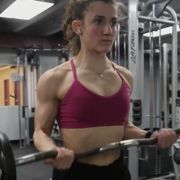 19 years old Fitness girl Kat Biceps curls