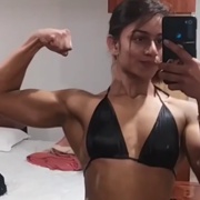 19 years old Fitness girl Ankita Flexing biceps
