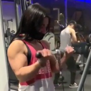 17 years old Fitness girl Rosario Biceps workout