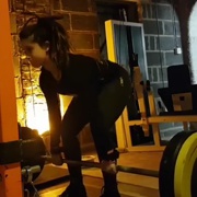 16 years old Fitness girl Ally Deadlift 220 lbs