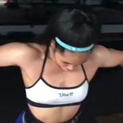 16 years old Fitness girl Laura Workout muscles