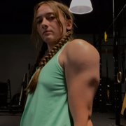 18 years old Fitness girl Leah Workout muscles