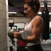 17 years old Fitness girl Serena Biceps workout