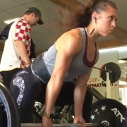 17 years old Fitness girl Emily Deadlifts