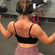 18 years old Fitness girl Erin Back workout